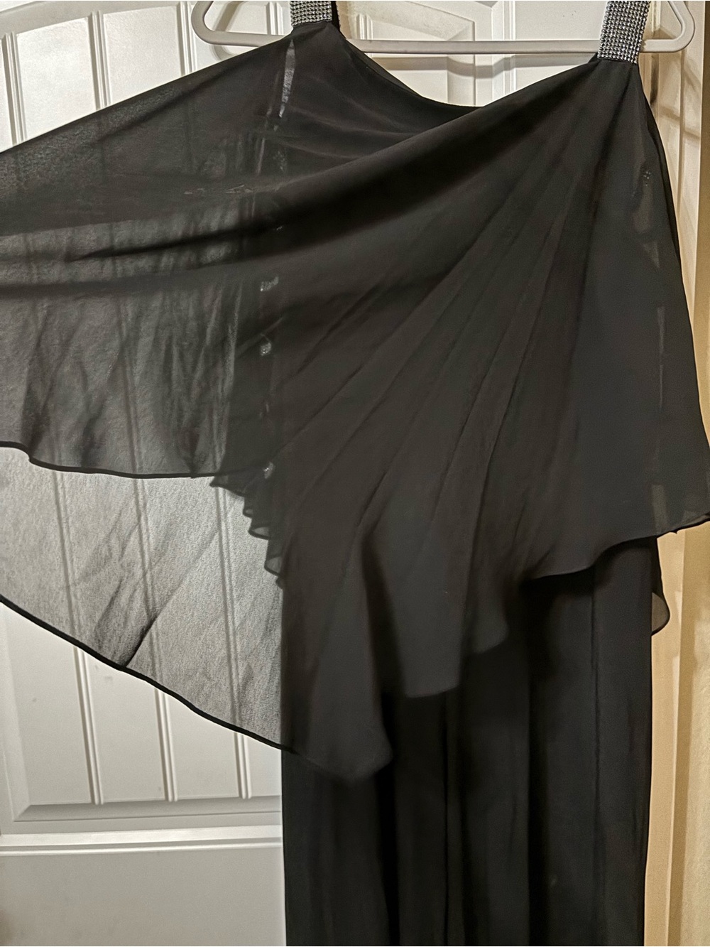MSK Black Jumpsuit with Embellished Silver Straps - Picture 5 of 6